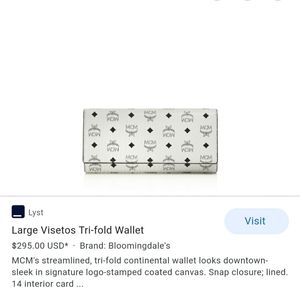 Mcm White Long Wallet